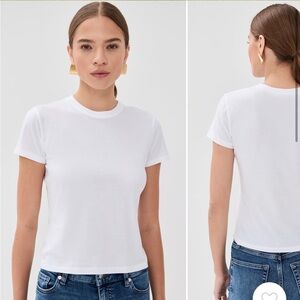 Frame Denim Women's “the Baby tee” white size small